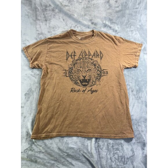 Def Leppard mens medium Tan1983 the Vinyl Icon t-shirt - Picture 5 of 6